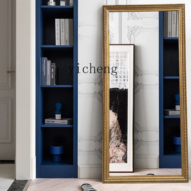 L7-14 European simple floor-to-ceiling mirror clothing store fitting mirror cloakroom floor-to-wall full-body mirror