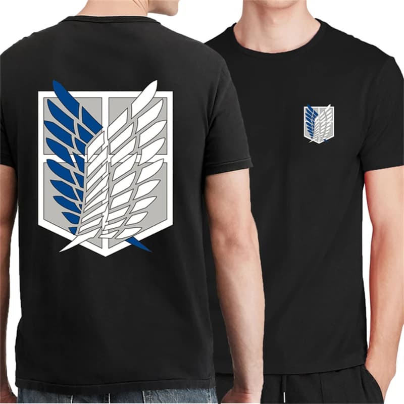 Attack on Titan Print T Shirt For Men Fashion Simplicity Style Short Sleeve Tops 3D Anime Harajuku Streetwear Casual Loose Tees