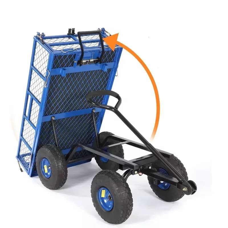 Steel Heavy Duty 900 lb Capacity Outdoor Garden Cart Yard Dump Cart Lawn Dump Truck Network