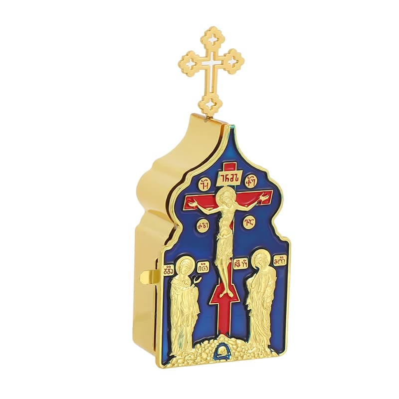 Orthodox Cross Alloy Eucharist Box Religious Monstrance Catholic Christian gifts Church Decor иисус крест православный