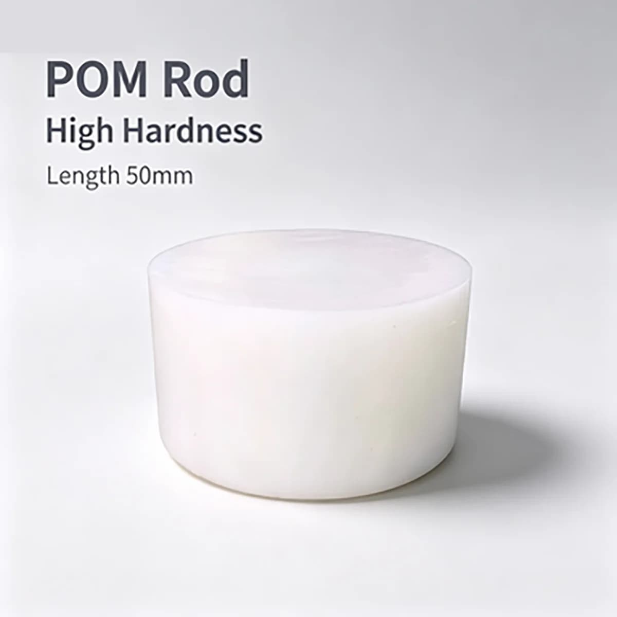 Solid POM Round Block 50mm Height Wear‑Resistant Plastic Disc, Custom Diameter for CNC Machining Fixture DIY Processing