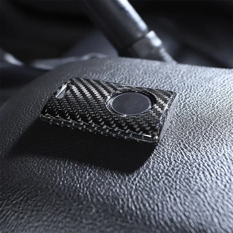 2Pcs Real Carbon Fiber Remote Key Fob Case Cover For Chevrolet Corvette C7 2014- 2019 For Chevrolet Corvette C6 2005-2013