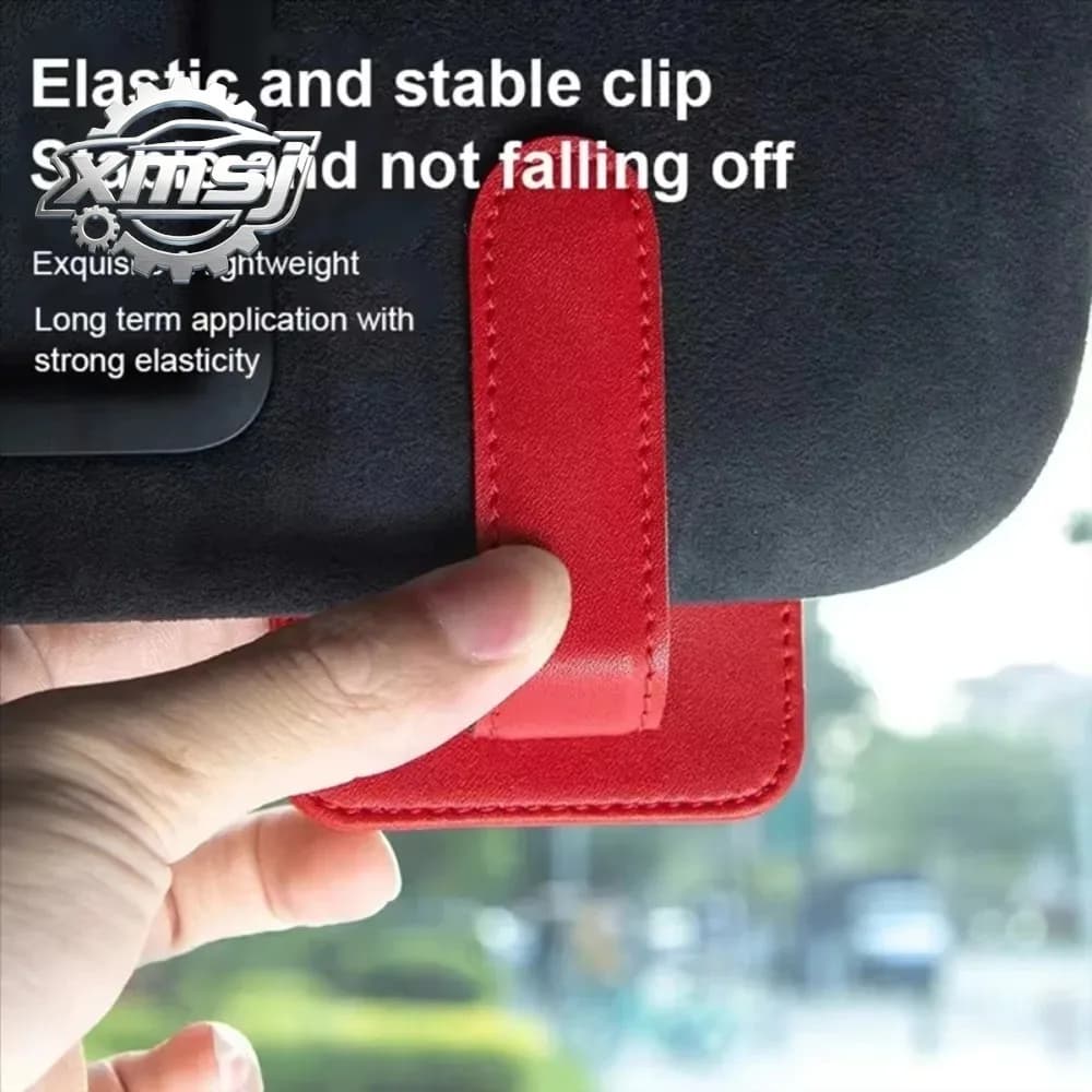 Soporte para gafas  visera  coche con imán fuerte, mini clip para gafas  sol, bolsillo  tarjetas, ajuste universal