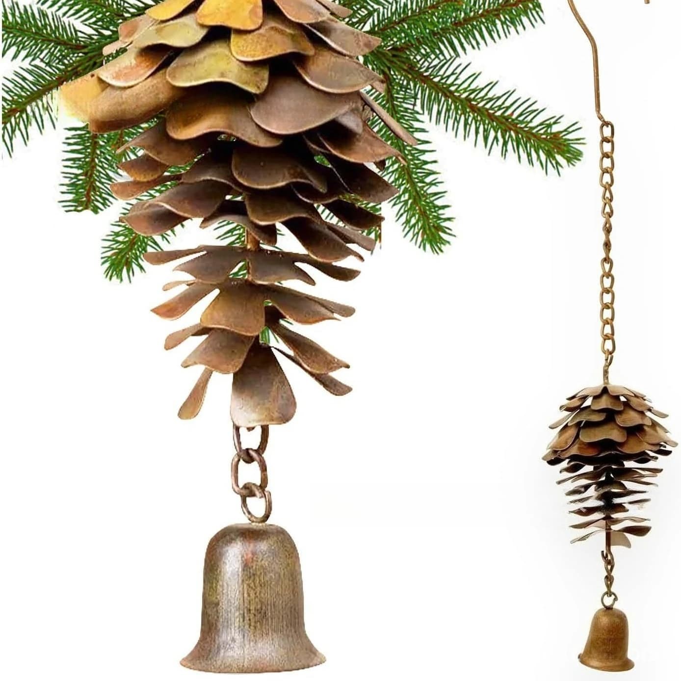 Garden pine cone wind chimes, metal outdoor wind chimes decorative pine cone wind chimes pendant