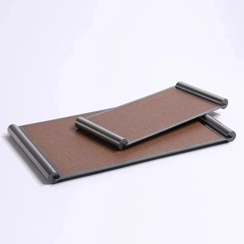 Creative Picture Metal Tray Stainless Steel Leather Tray Desktop Storage Container Jewelry Dish Trinket Dish Home Decoration