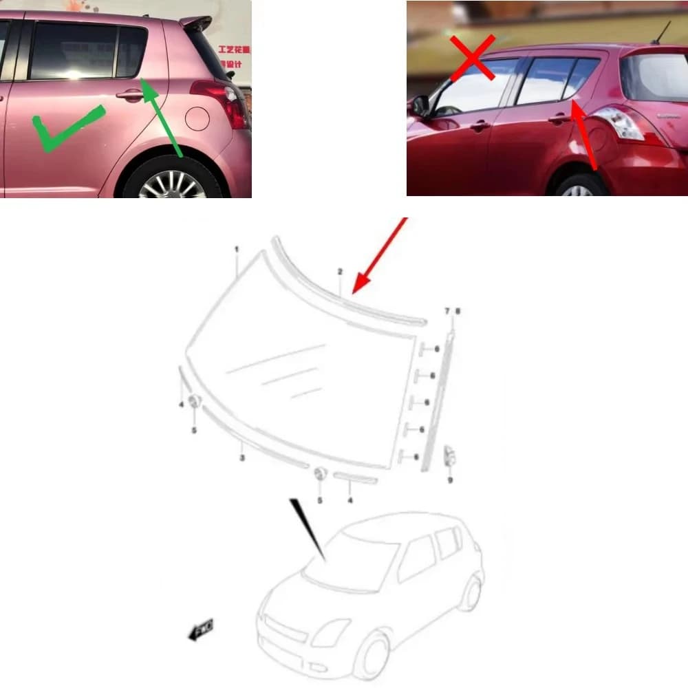 Front Window Rubber for Suzuki Swift 2005-2016 Protector Weatherstrip for Swift Front Windshield Rubber for Suzuki