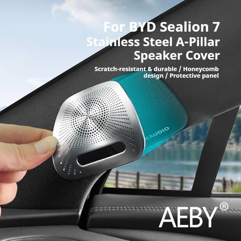 AEBY For BYD Sealion 7 2024 Car A Pillar Speaker Grille Cover High-Quality Tweeter Cover, Dashboard Trim Interior Accessories