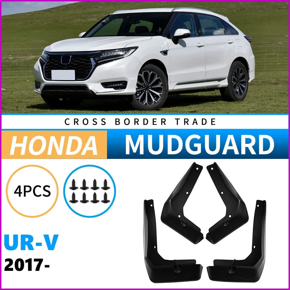 Mudflaps Mudguards Fit for Honda URV UR-V 2017 Mudguards Tire Fenders Mud Flaps Front Rear Wheels Guards Accessories 4x Tyre
