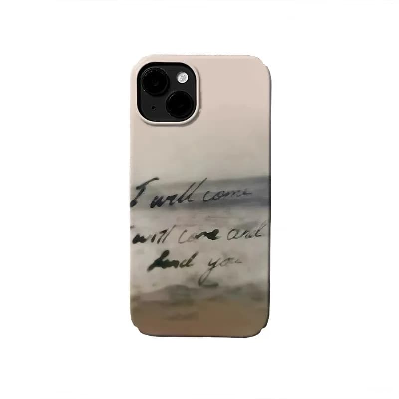 Meat Colored Black Letter Art Phone Case for IPHONE 17 Air 16E 15 PROMAX 14 Plus 13 12 MINI 11 PRO 16Plus XR Acrylic Phone Cover