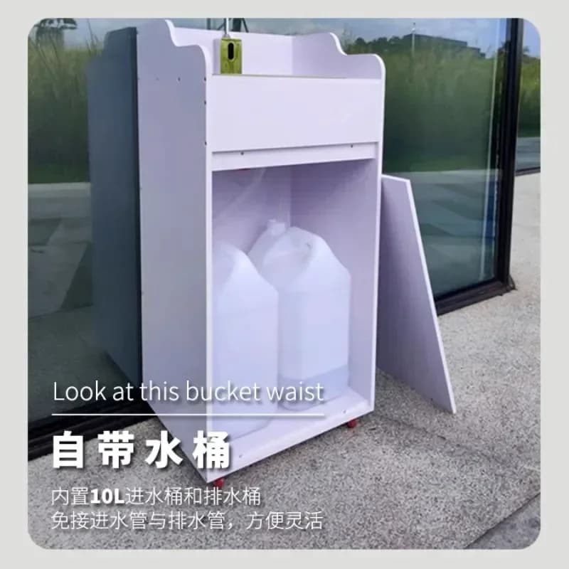 Mobile induction outdoor water storage type installation-free cosmetic dental clinic contactless sink Hot sales