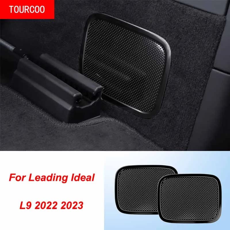 For Leading Ideal LiXiang 2022 2023 L9 Car Refrigerator Heat Dissipation And Dust Cover Stainless Steel Sticker Accessories