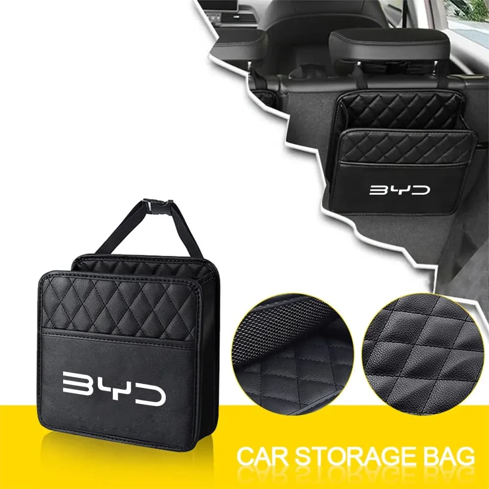 1Pc Car Backseat Organizer Multifunction Interior Storage Bag For BYD Atto Yuan Plus Dolphin Song Max Tang F3 E6 F0 G3 I3 G6