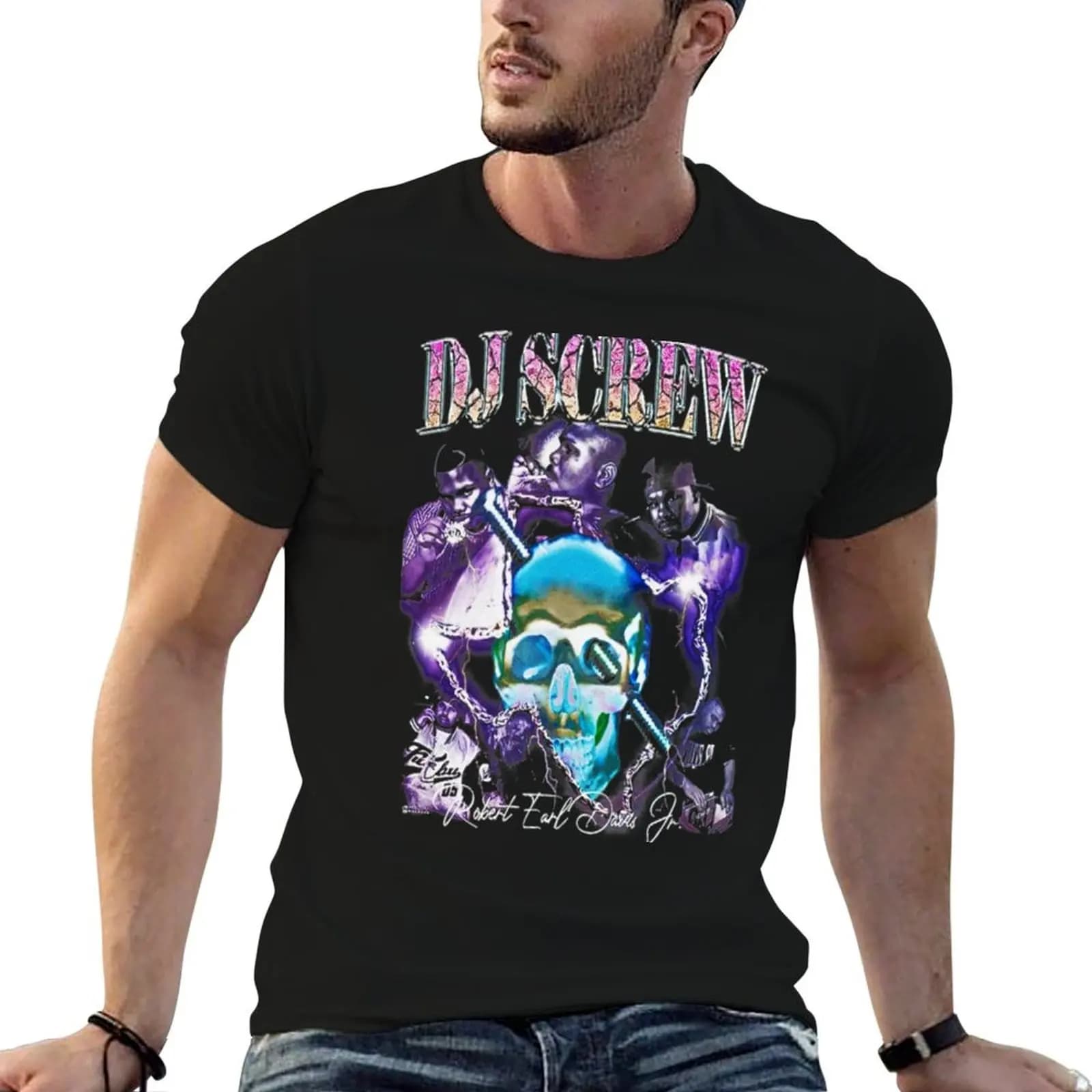 Dj Screw T-Shirt Urban Casual Loose Fit Tee