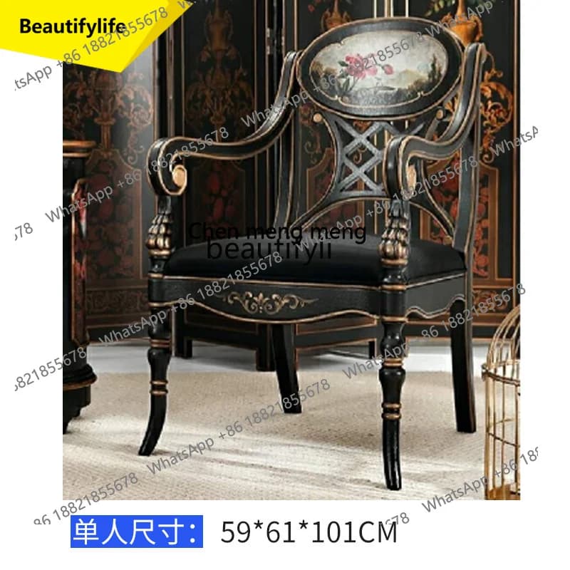 E153  casual Table and Chair Single Sofa Armrest Light Luxury Living Room Bedroom Round Table and Chair Three-piece Set
