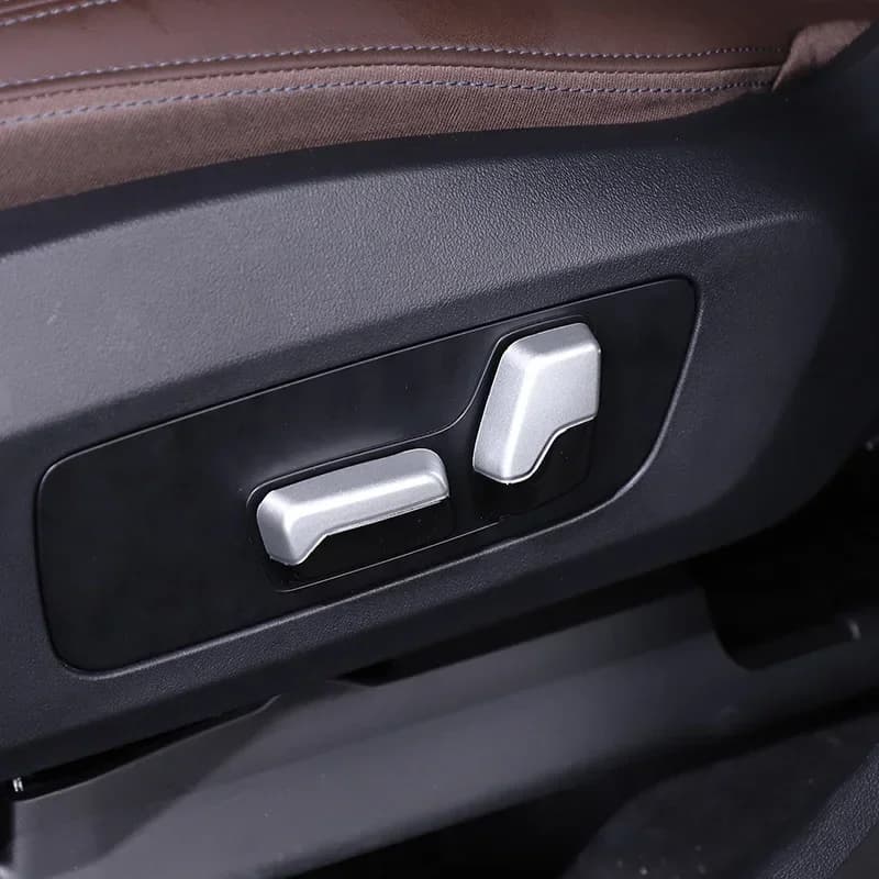 For BMW X1 U11 2023-2024 ABS Carbon Fiber Car Seat Adjust Button Cover Trim Sticker Car Accessories