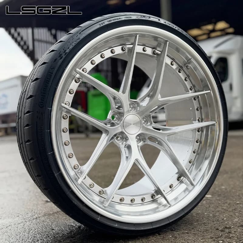 LSGZL Forged 2-piece Deep Concave Car Wheel Rims 5x114.3 5x120 5x130 5x127 Brush 18 20 21 22 24 26 Inch  for Mercedes Audi BMW