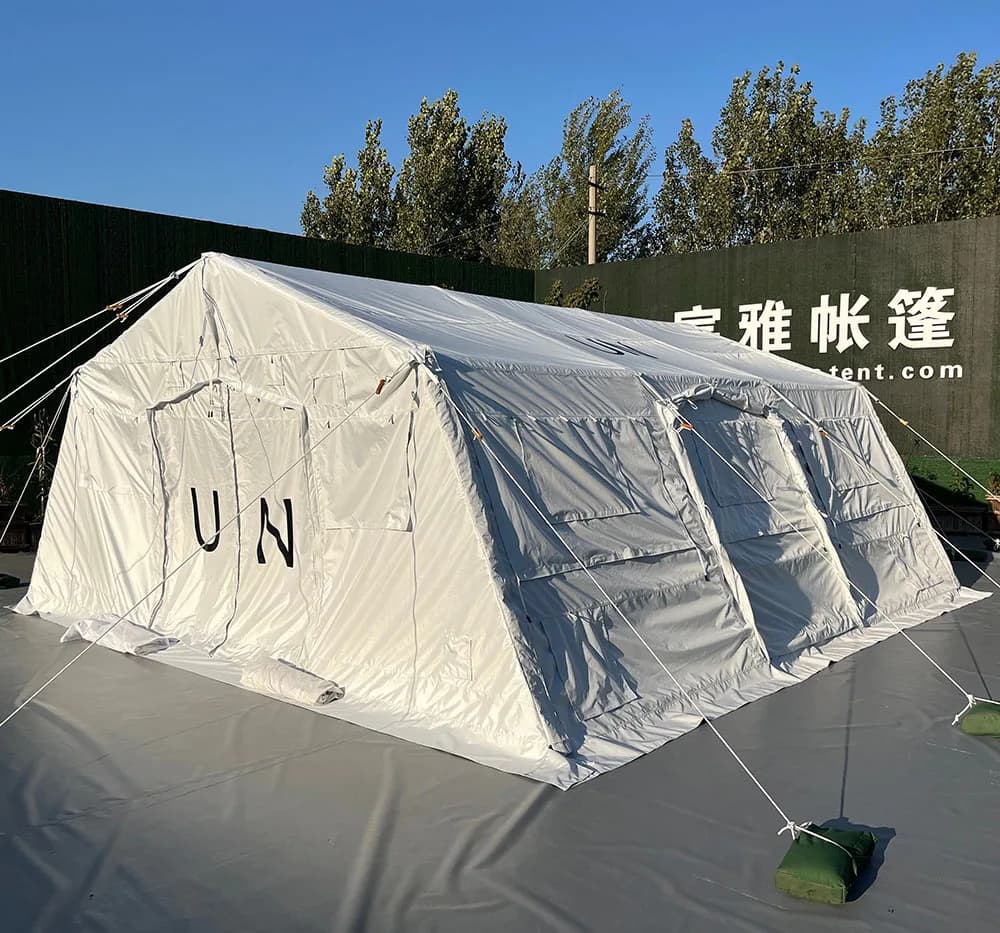 UN Modular Frame Lightweight Stable Disaster Family Emergency Shelter Tent Waterproof Windproof Factory Supply