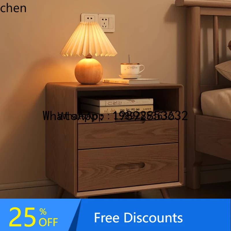 x1 bedside table simple small solid wood simple small size bedside table living room decoration