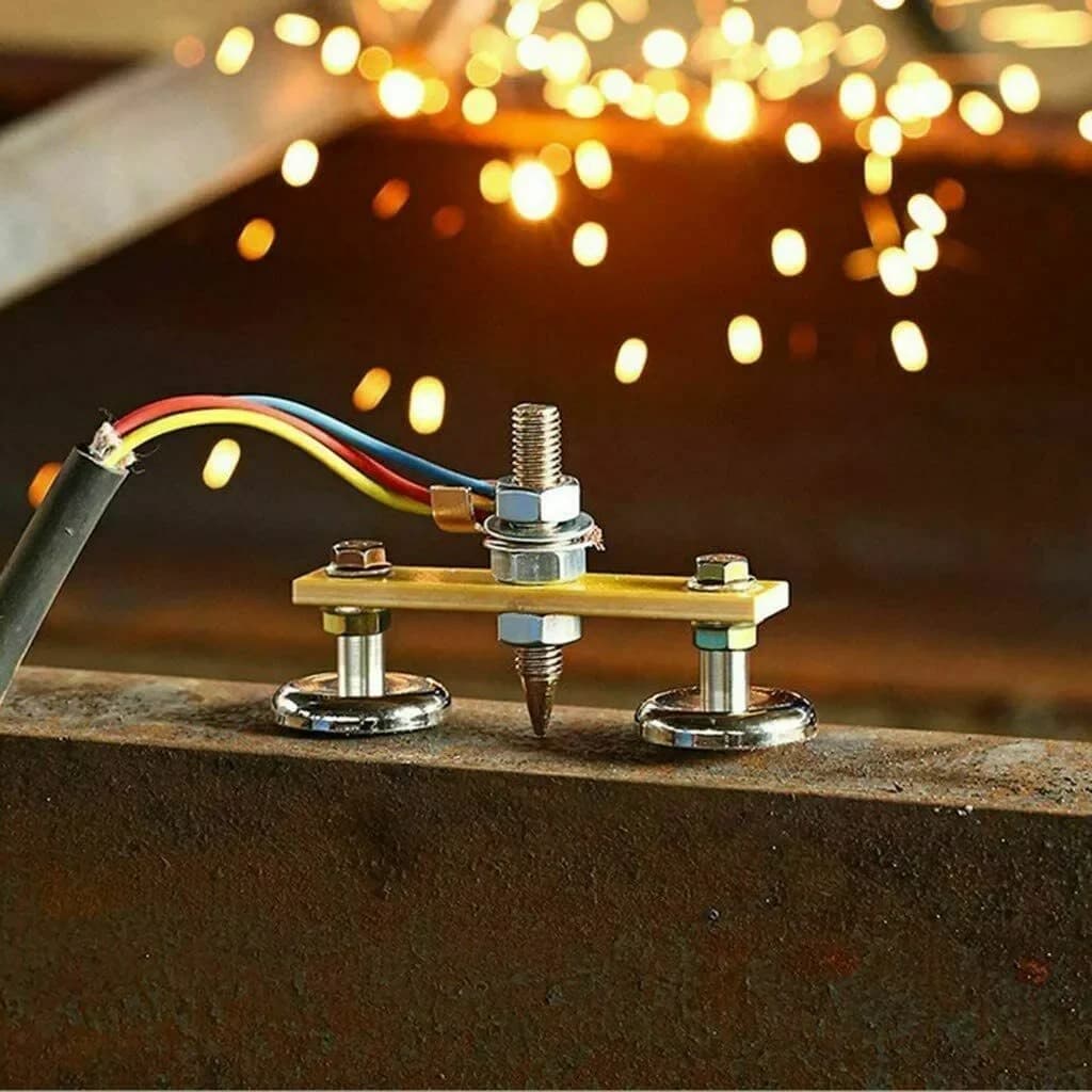 Double Welding Magnet Head Ground Clamp Magnetic Support Clamp Holder Fixture Strong Welder Large Suction Absorbable Weight