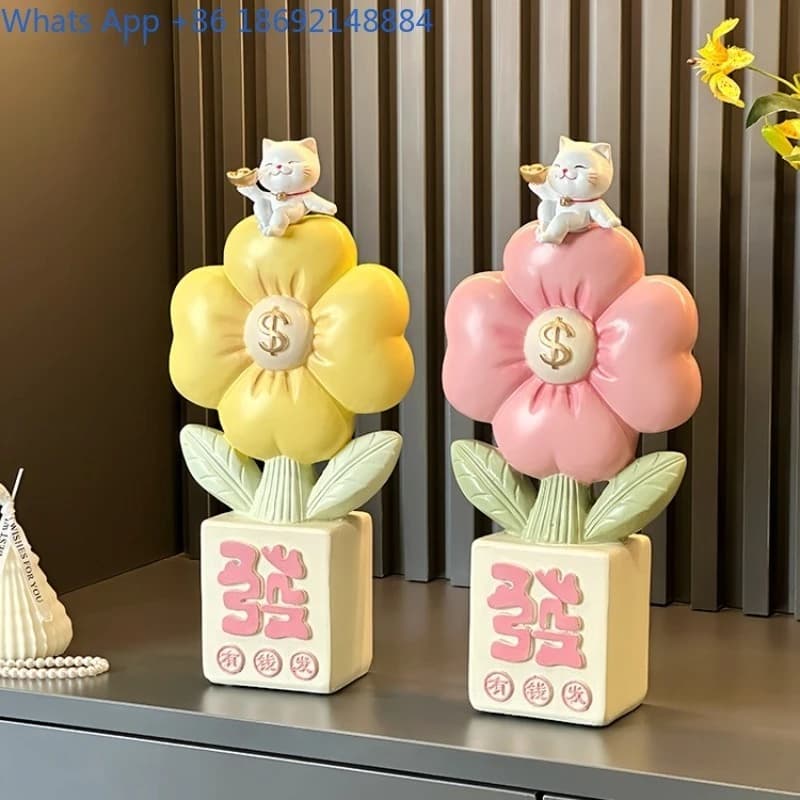 Creative  Flower Ornament for Front Desk Opening Gift, Living Room TV Cabinet, Entrance Hall Home Decoration, Housewarming