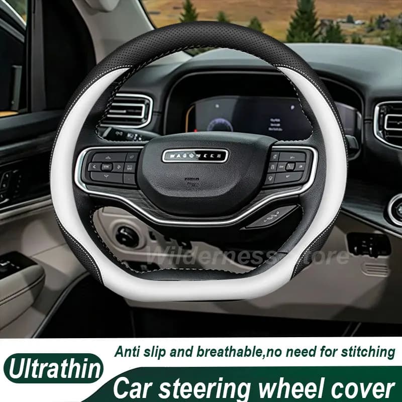 Hot Sales Car Steering Wheel Cover For Jeep Grand Wagoneer 2021 2022-2026 2027 Leather Auto Interior Jeep Wagoneer Accessories