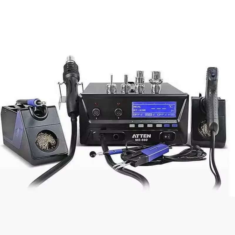 ATTEN MS-900 900W 4-in-1 Desoldering Hot Air Rework Soldering Iron Suction Tin Pick up Pen Desoldering Soldering