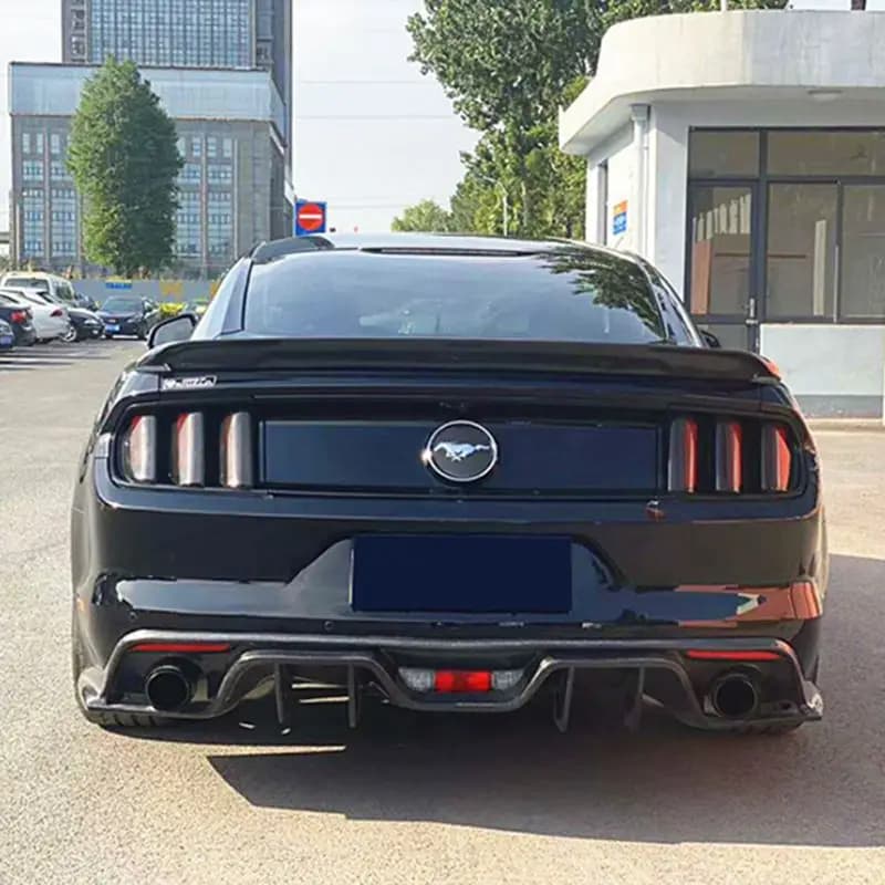 GT350 Style Carbon fiber black Rear Spoiler Trunk wing 2015 -2018 FOR Ford Mustang GT V8 V6
