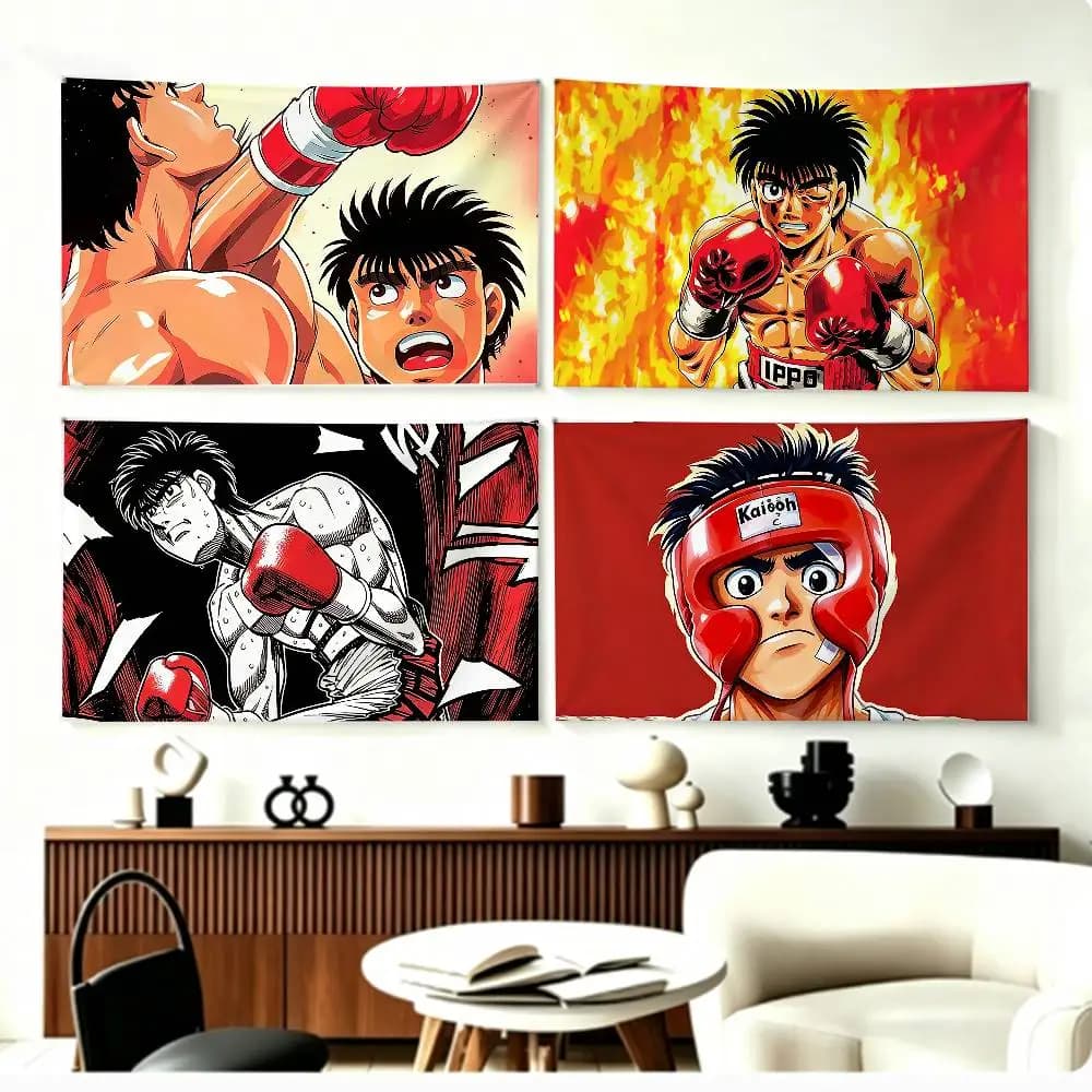 COOL H-Hajime-No-Ippo   Flags Wall Hanging Background Art Banner for Bedroom Home Outdoor Decor