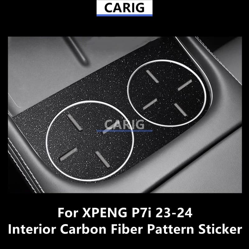 For XPENG P7i 23-24 Interior Carbon Fiber Pattern Sticker Protective Film Modification Accessories Refit