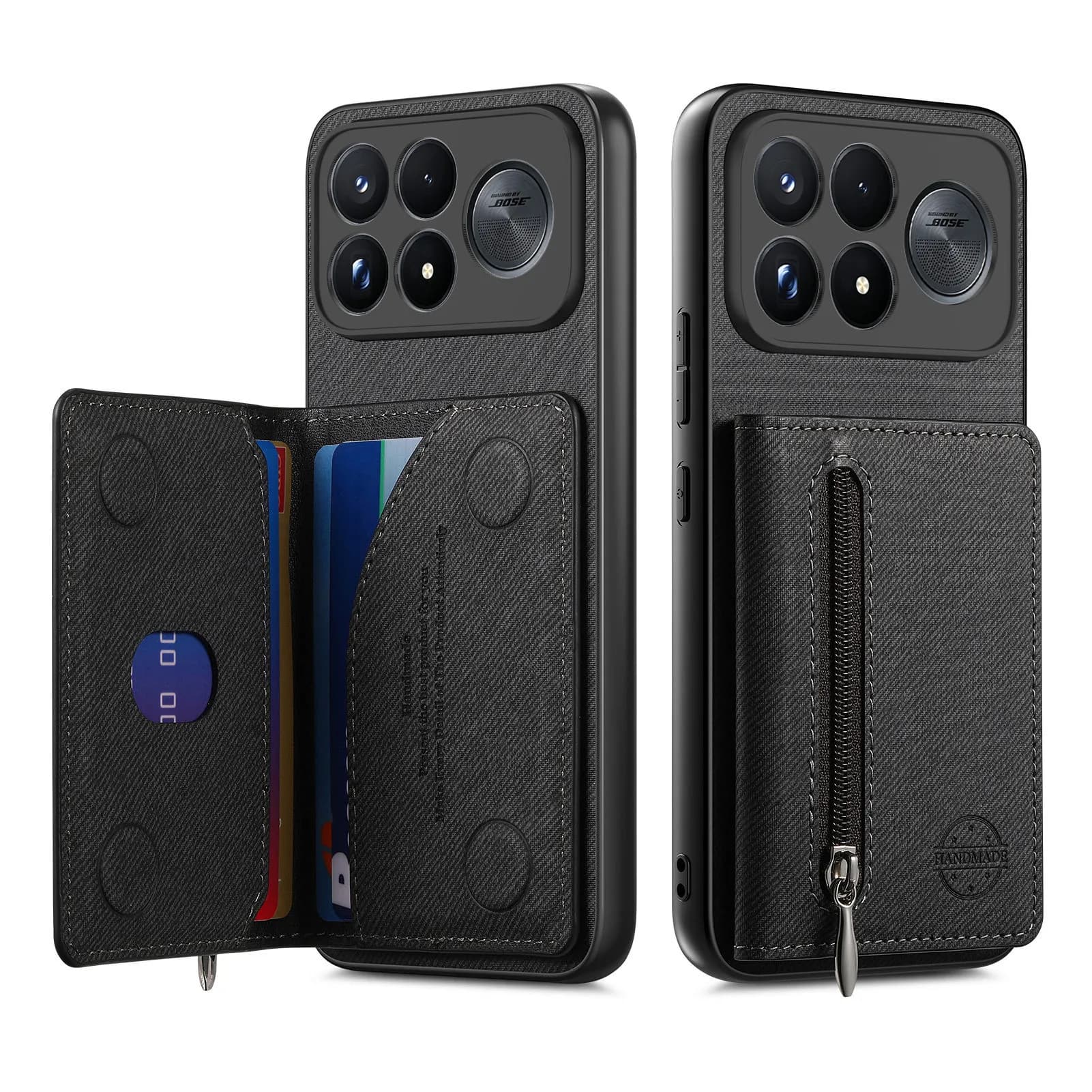 For POCO F9 Ultra Case Luxury Zipper Wallet Leather Card Slot Ultra-thin Skin-Friendly Shockproof Protection Cover Accessories