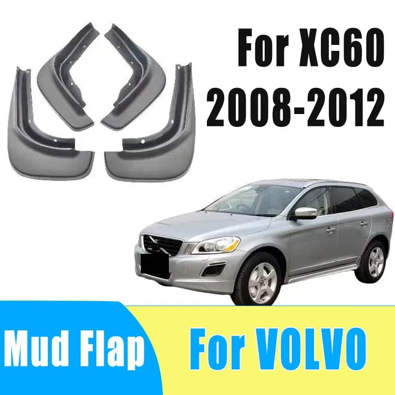 4pcs Automotive Tire Mudguard Waterproof Prevent Mud Splashing Car Mud Flap Fender Trim Accessories For VOLVO XC60 2008-2012