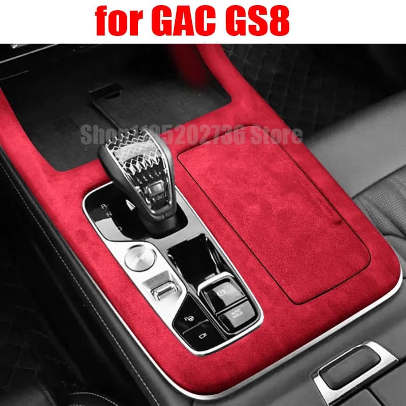 TOP SUEDE Overlays Grey Interior Trims for GAC Trumpchi GS8 2022 2023 2024 2025 Door Panel, Central Console Mat