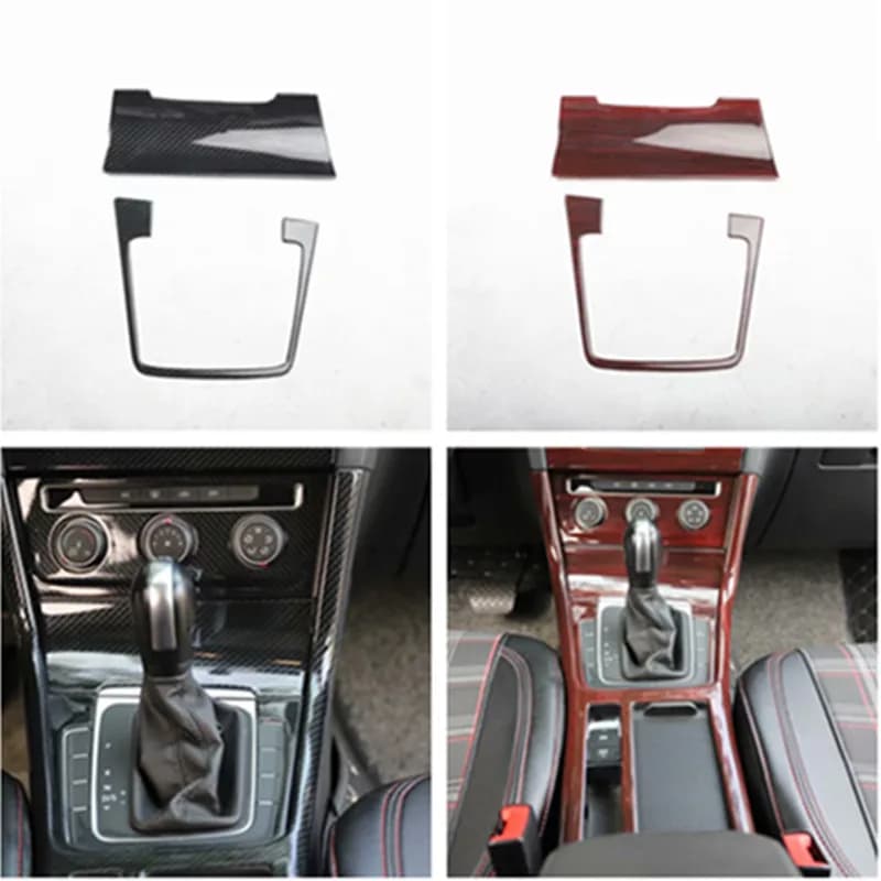 2pcs/lot Car stickers ABS carbon fiber grain gear panel decoration cover for 2014-2019 Volkswagen VW golf 7 MK7