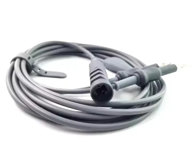 Universal Reusable Grey 3m European Bipolar Electrosurgical Cable 200A Maximum Output Valleylabs Silicone Medical Consumables