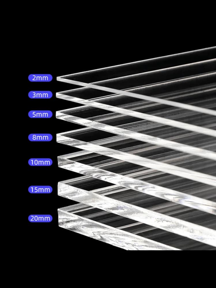 1-10mm Thick Transparent Organic Glass Square Board, Acrylic Board, Methyl Methacrylate Board, DIY Board