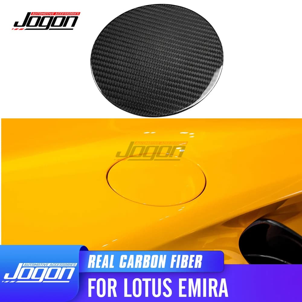 Real Carbon Fiber Car Rear Tank Fuel Cap Gas Oil Protect Cover Trim Exterior Decoration For Lotus Emira V6 I4 2022 2023 2024