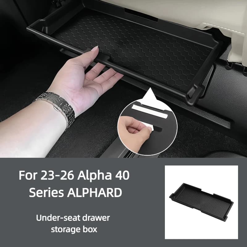 For the Front Passenger Seat Under-tray Storage Box of the 23-26th Generation Elfa 40 Series ALPHARD 40