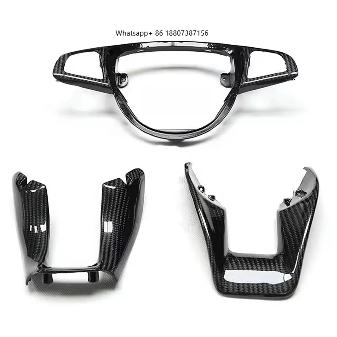 Suitable for MercedesBenz Dry Carbon Fiber Interior Modification Upgrade Parts Steering Wheel Decorative Cover
