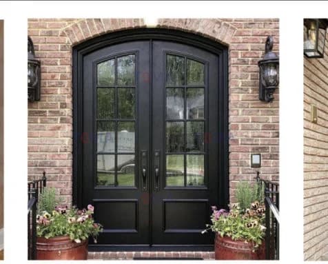 Modern Southwestern Style Stainless Steel Anti-Theft Security Front Door with  Waterproof Side Opening for House
