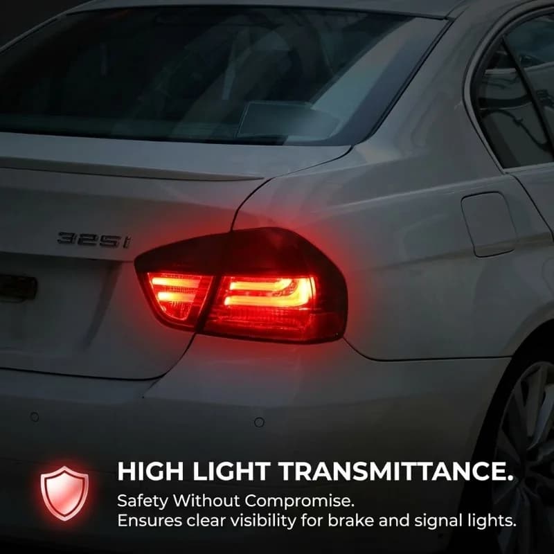 For BMW 3 Series E90 05-08 Blackened Car Rear Tail Lamp Lamp Shade Reversing Brake Indicator Cover Trim Car Accessories