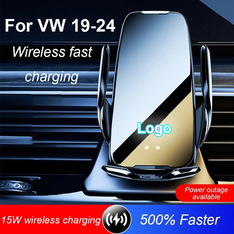 For Volkswagen VW Viloran TALAGON Touran 2019-2024 Car Phone Mount Wireless Charger Special Mobile Phone Holder Fixed Stand Base