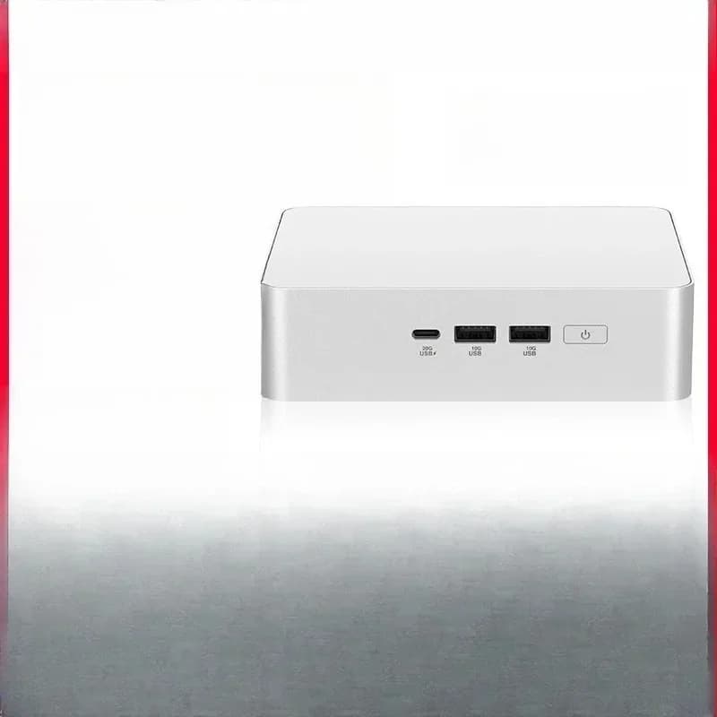 Silver mini host, small desktop computer, portable office and home