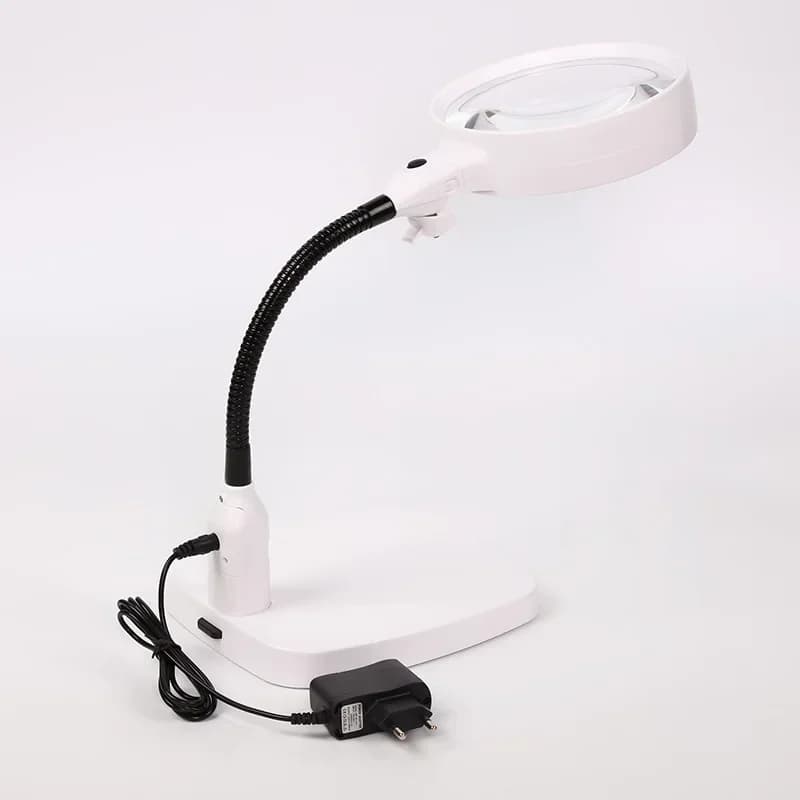 110v-240v Acrylic Lens Phone Screen Magnifier 8X Loupe Helping Hand Soldering Professional Magnifying Glasses with Light