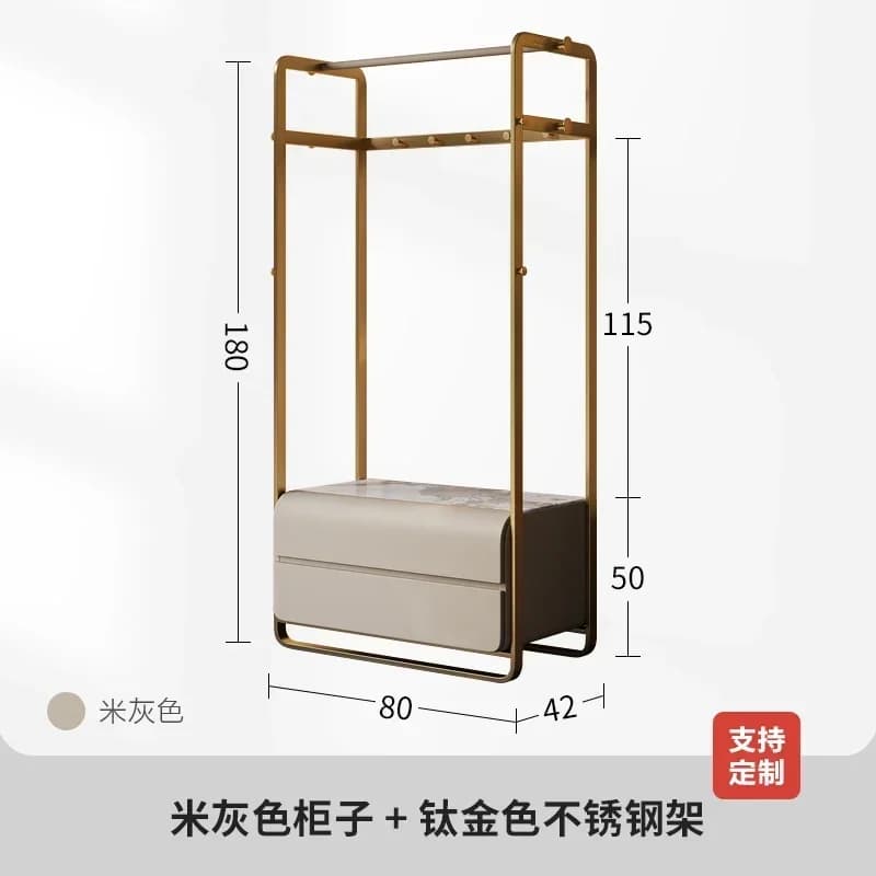 GZ-16 light luxury coat rack  household floor-to-ceiling stainless steel furniture high-end simple storage clothes hanging