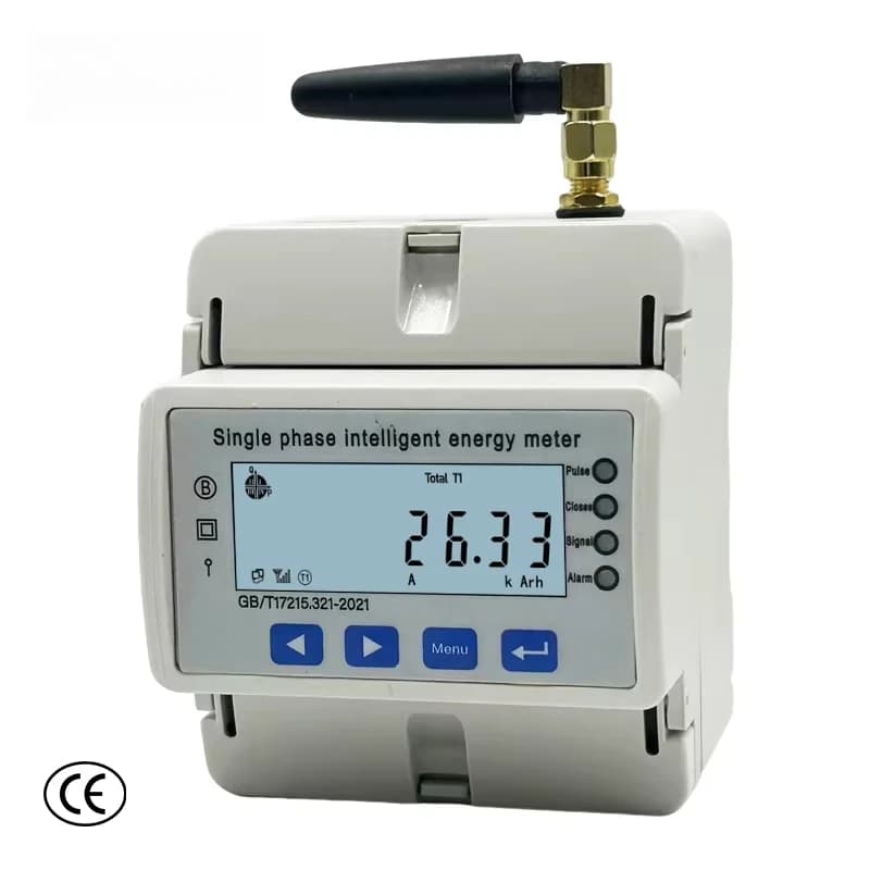 Rail mounted power meter, phase smart residential and commercial electricity management