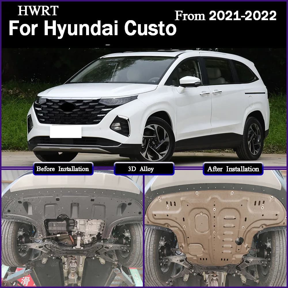Engine Guard Board Splash Shield Mud Fender Plate Cover Black Car Mudflap Mudapron Mudguard For Hyundai Custo 2021 2022