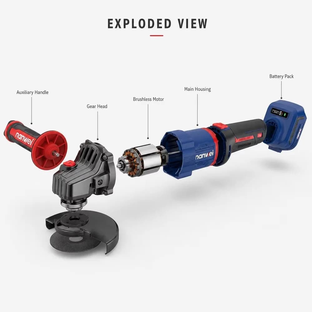 115mm 125mm Electric Angle Grinder Variable Speed Restart Protection Adjustable Disc Diameter Grinding Machine for