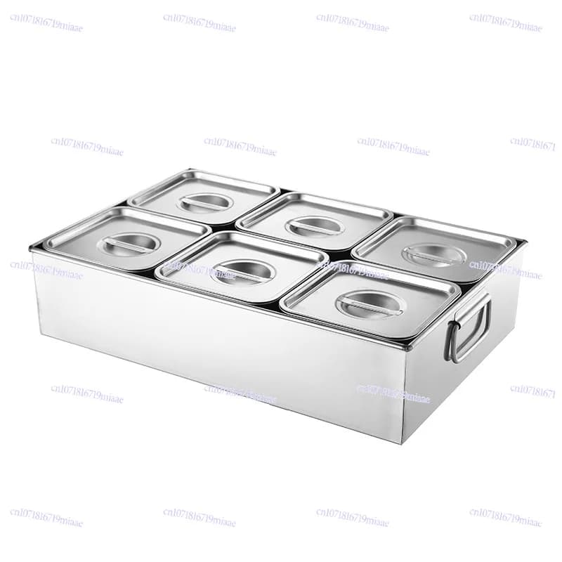 304 stainless steel seasoning tank combination set seasoning box commercial storage box box
