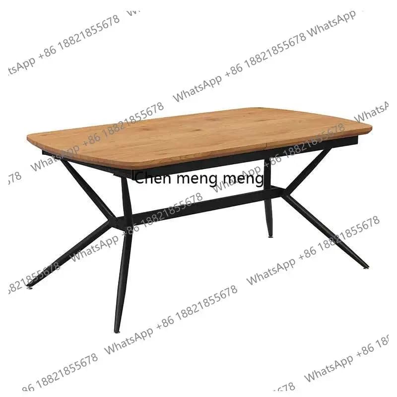 Log style modern simple desk wrought iron retro home dining table modern simple creative dining table