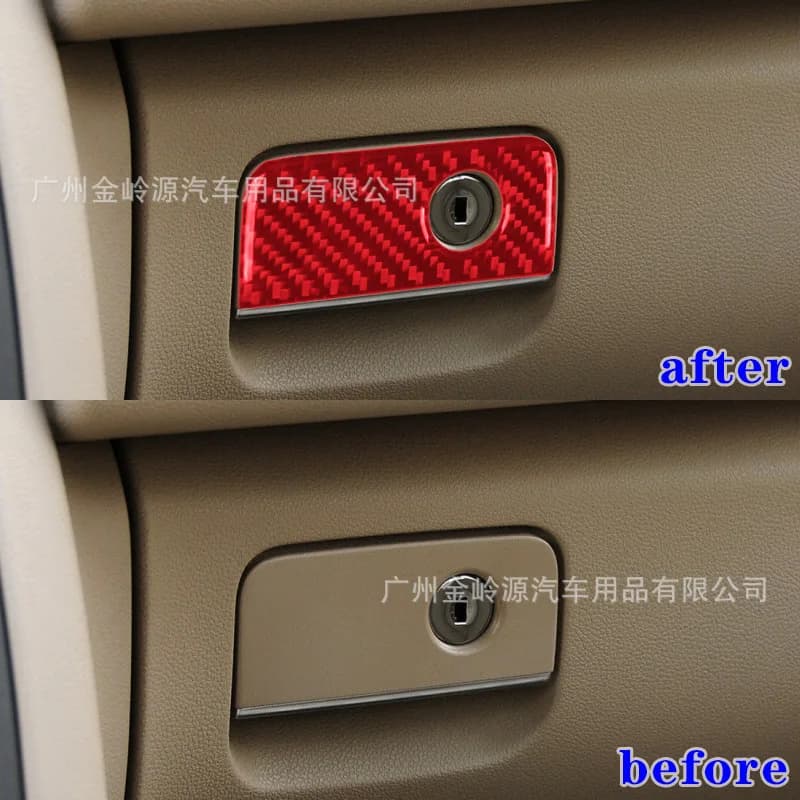 For 09-12 Mercedes-Benz R-Class Car Interior Modification Carbon Fiber Glove Box Handle Decorative Sticker